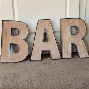 BAR Sign Rustic Farmhouses